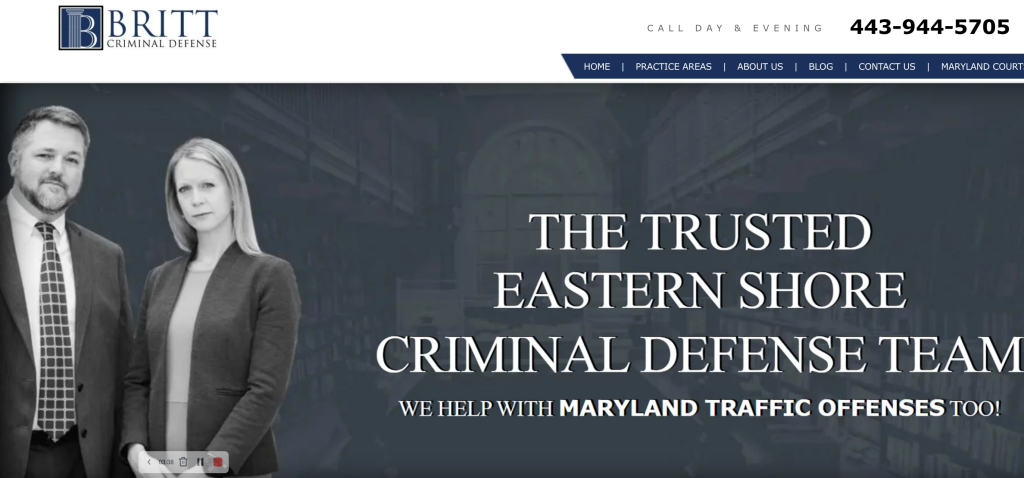 Britt Criminal Defense in Salisbury, MD