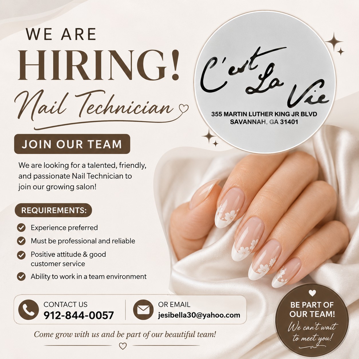 C'EST LA VIE NAILS LLC in Savannah, GA
