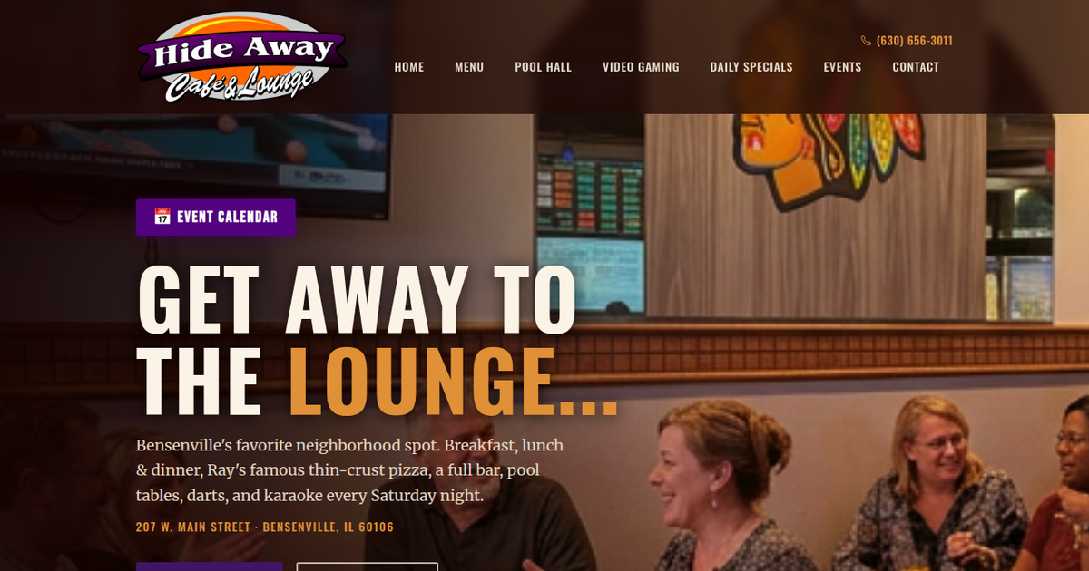 Hide Away Café and Lounge in Bensenville, IL
