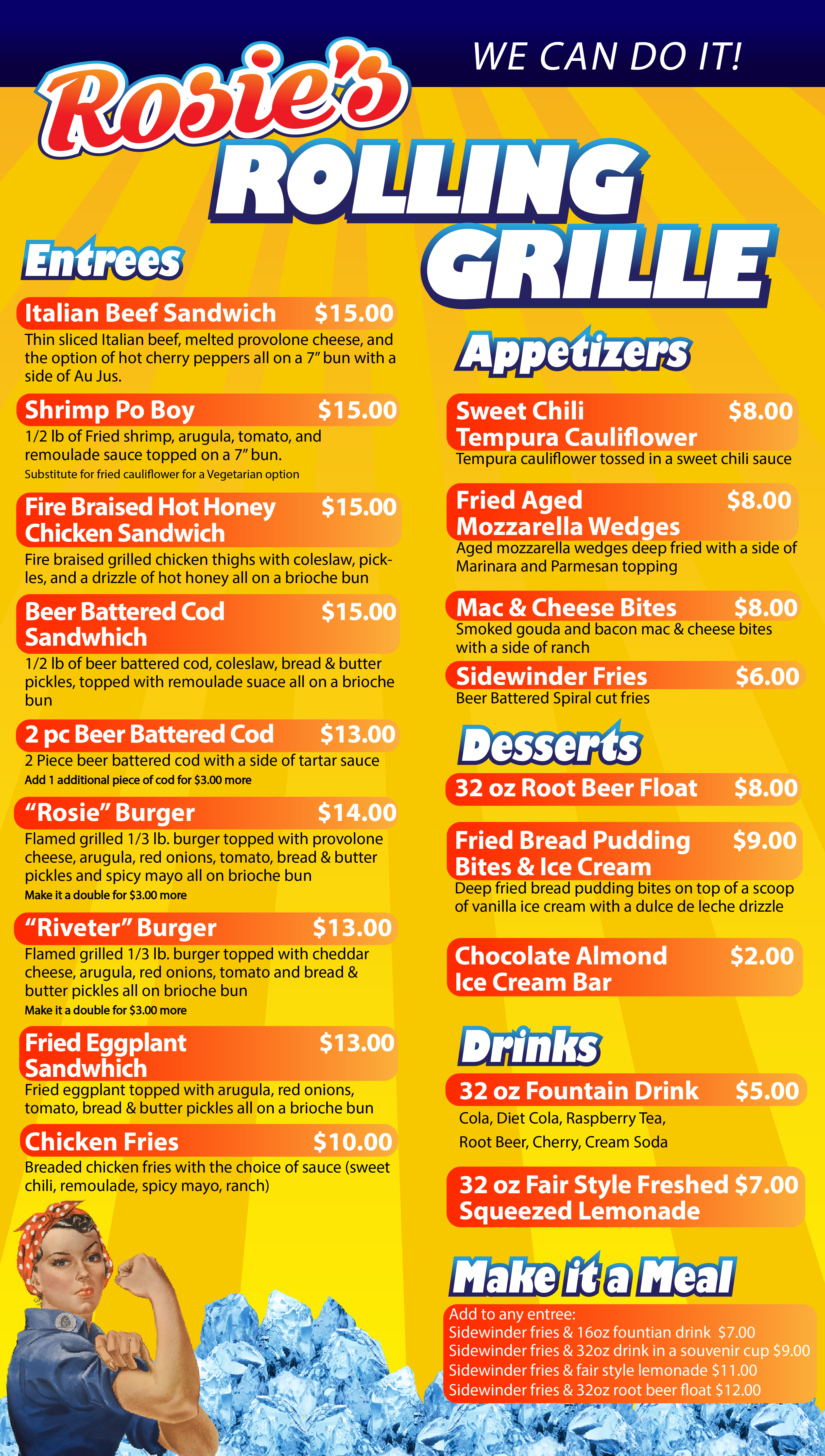 Rosie's Rolling Grille Food Truck in Massillon, OH