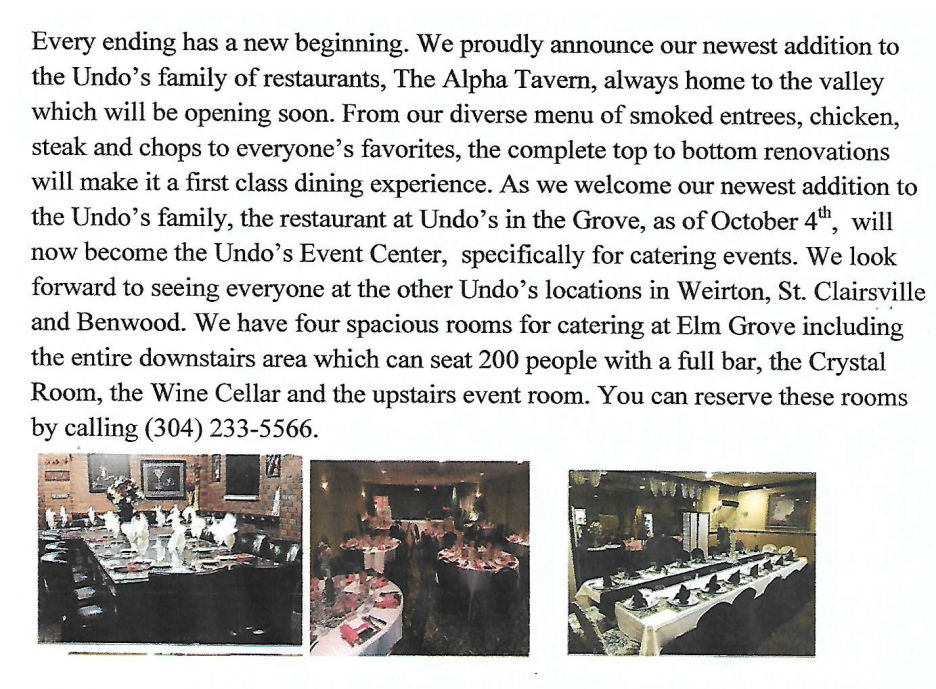 Undo’s Event Center in Wheeling, WV (4)