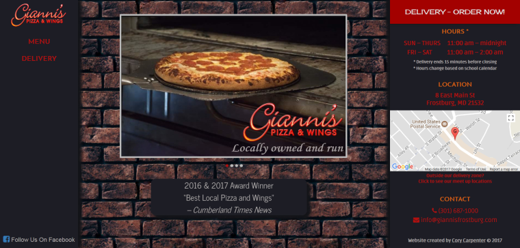 Gianni's Pizza in Frostburg, MD