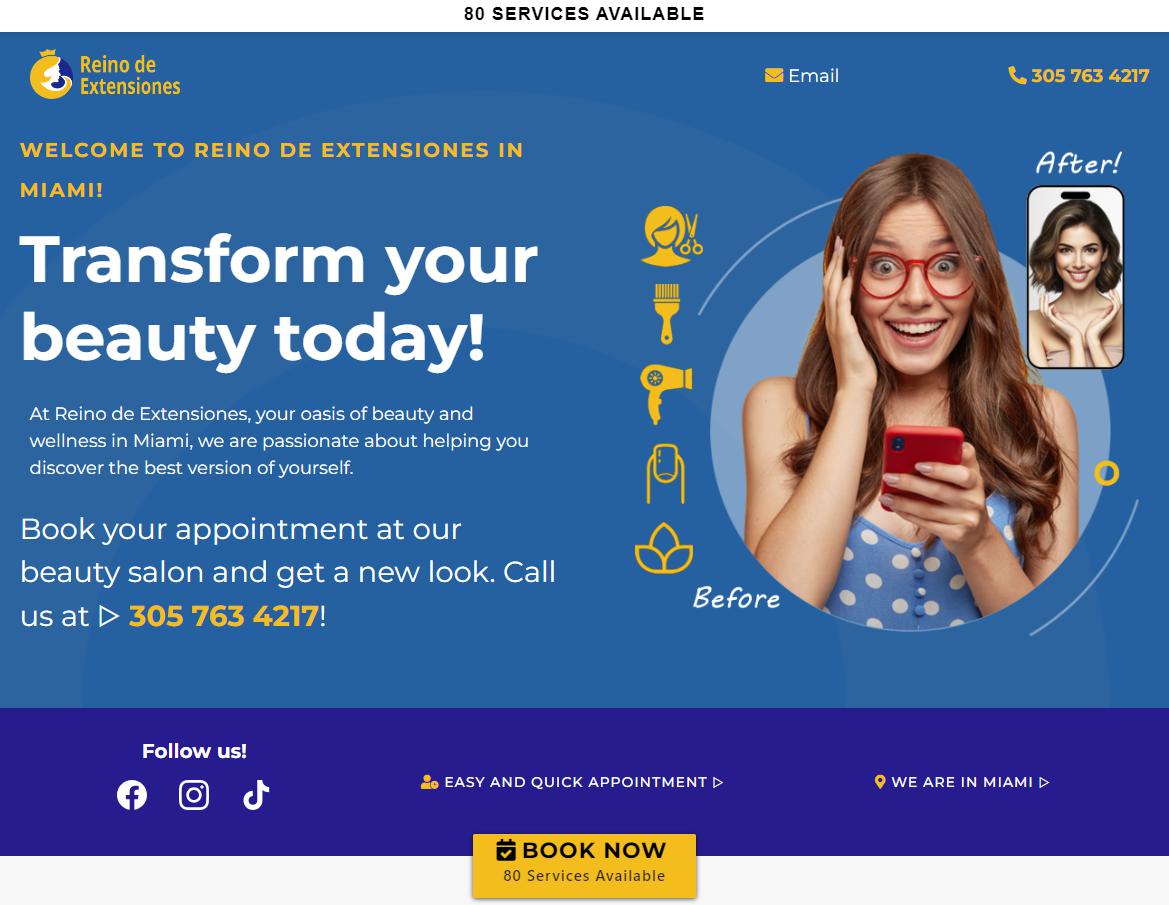Reino de Extensiones Beauty Salon & Spa in Miami Gardens, FL