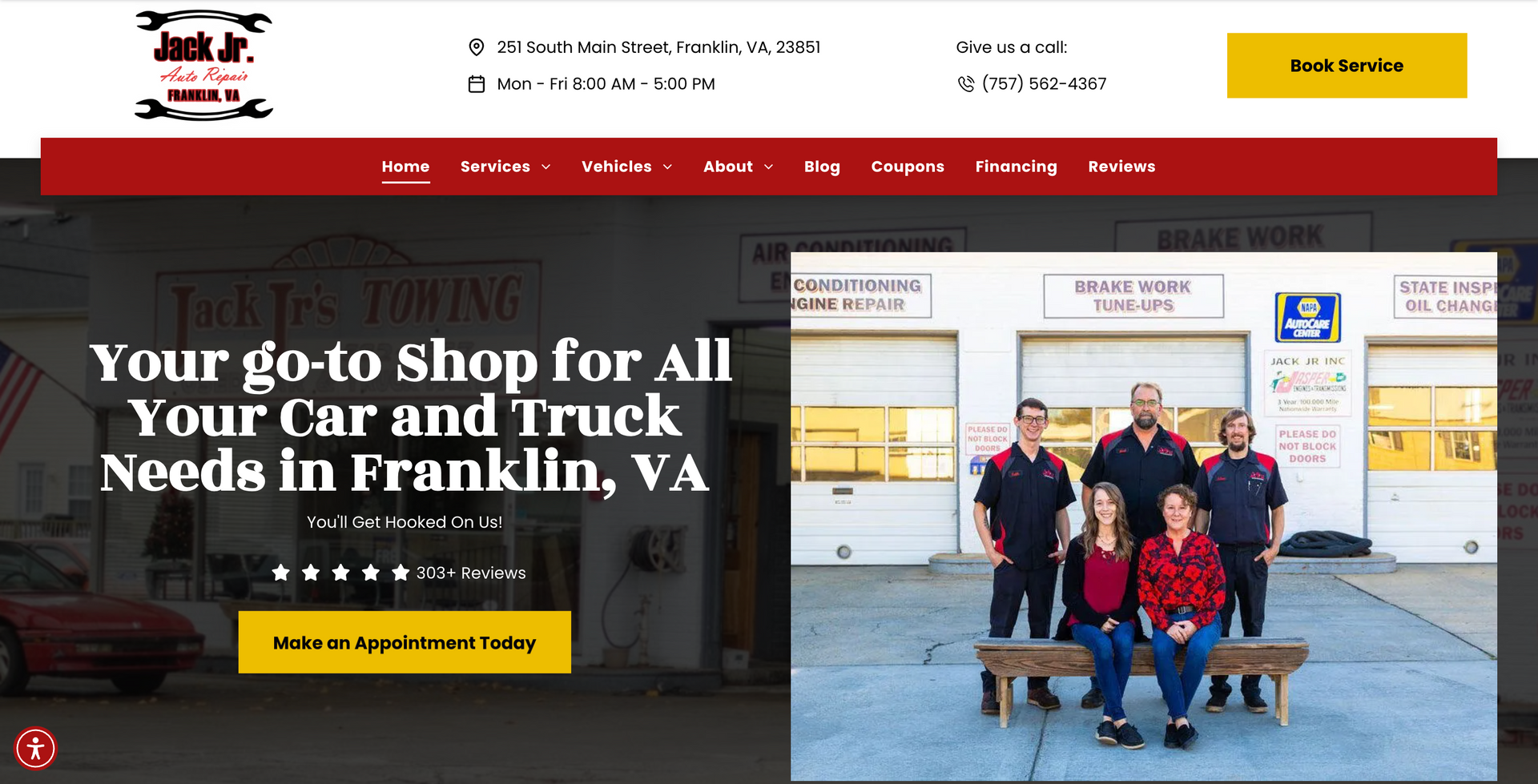 Jack Jr. Towing & Auto Repair in Franklin, VA
