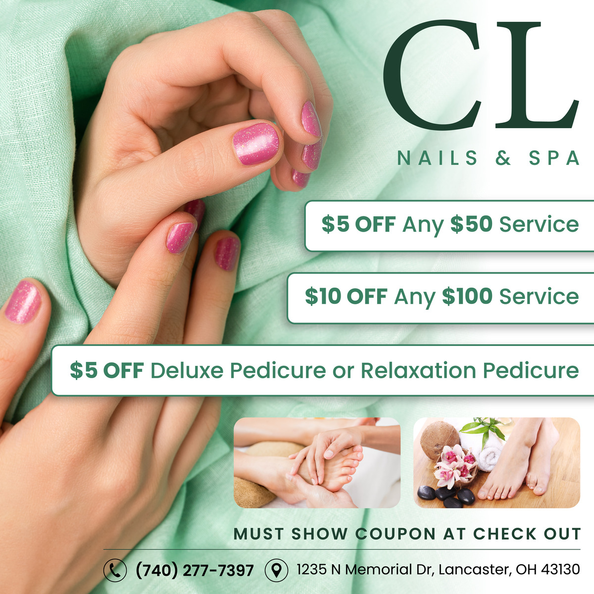 CL Nails & Spa ($5 - $10 OFF Coupon) in Lancaster, OH
