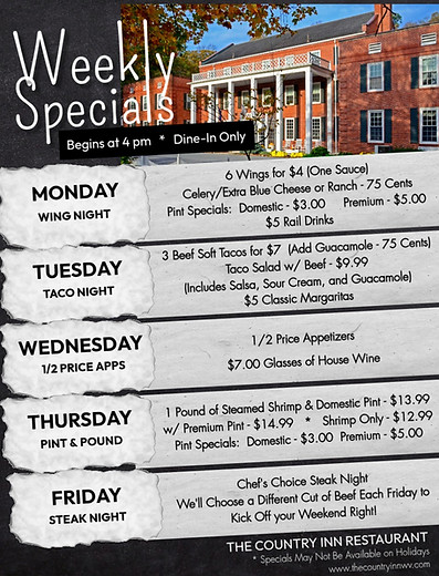 The Country Inn Restaurant in Berkeley Springs, WV