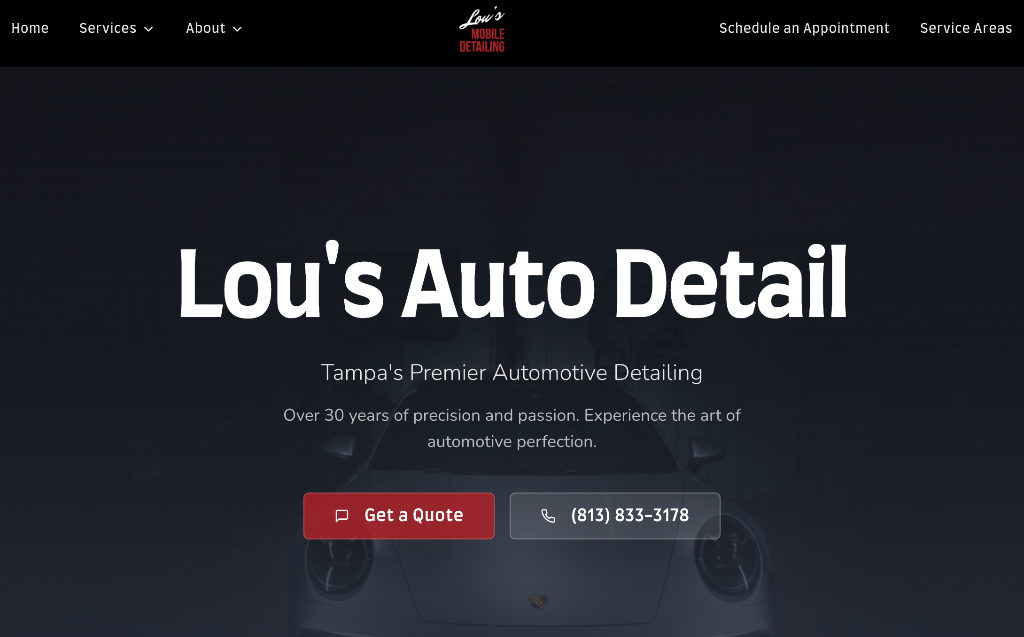 Lou's Auto Detailing and Ceramic Coating in Tampa, FL