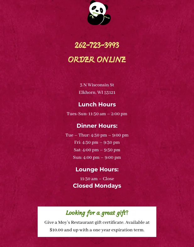 Moy's Asian Cuisine Restaurant in Elkhorn, WI (5)