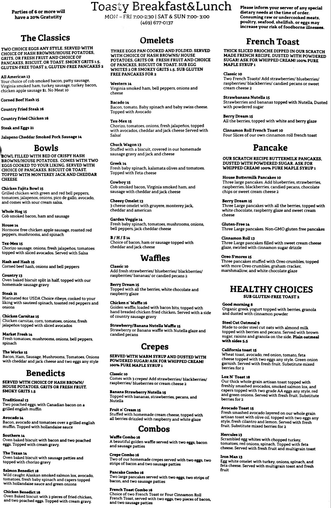 Toasty Breakfast&Lunch in Farmers Branch, TX