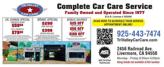 Tri Valley Car Care Service Center in Livermore, CA (3)