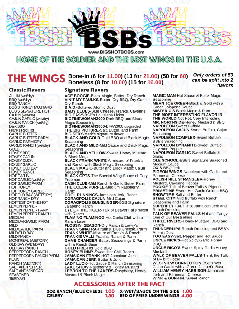 Big Shot Bob’s House of Wings-Allegheny Township in Leechburg, PA