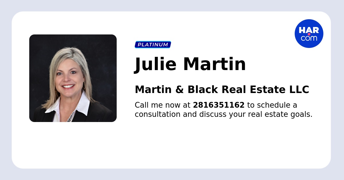 Julie Martin with Martin & Black Real Estate in Texas City, TX