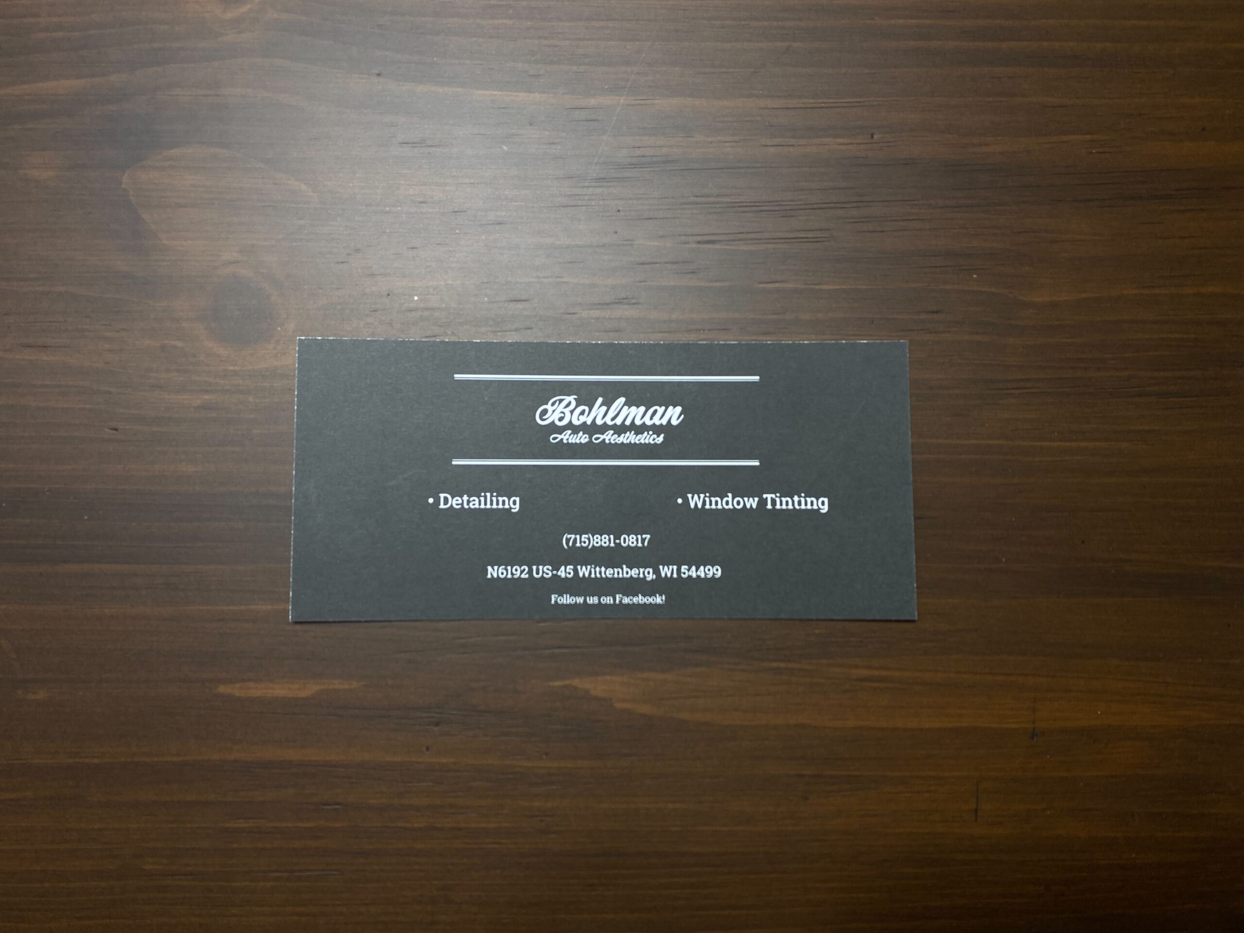 Bohlman Auto Aesthetics LLC in Wittenberg, WI