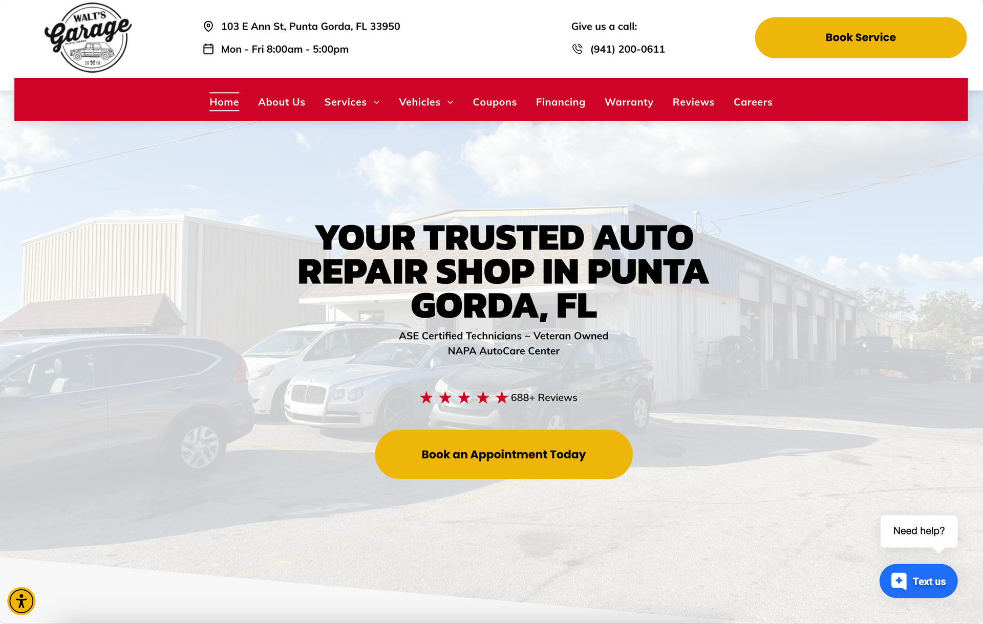 Walt's Garage in Punta Gorda, FL