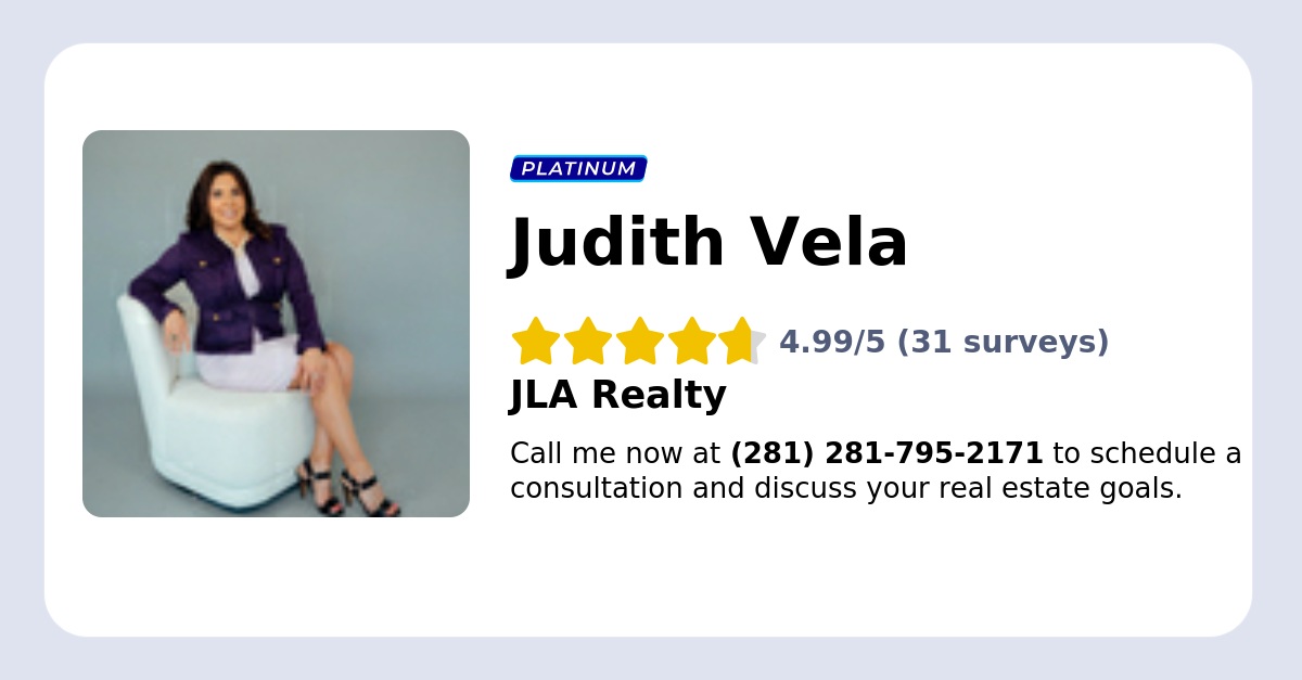 Judith Vela, Realtor at Majestic Home Group Powered By JLA Realty in Humble, TX