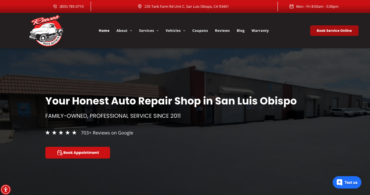 Reeves Auto Repair in San Luis Obispo, CA