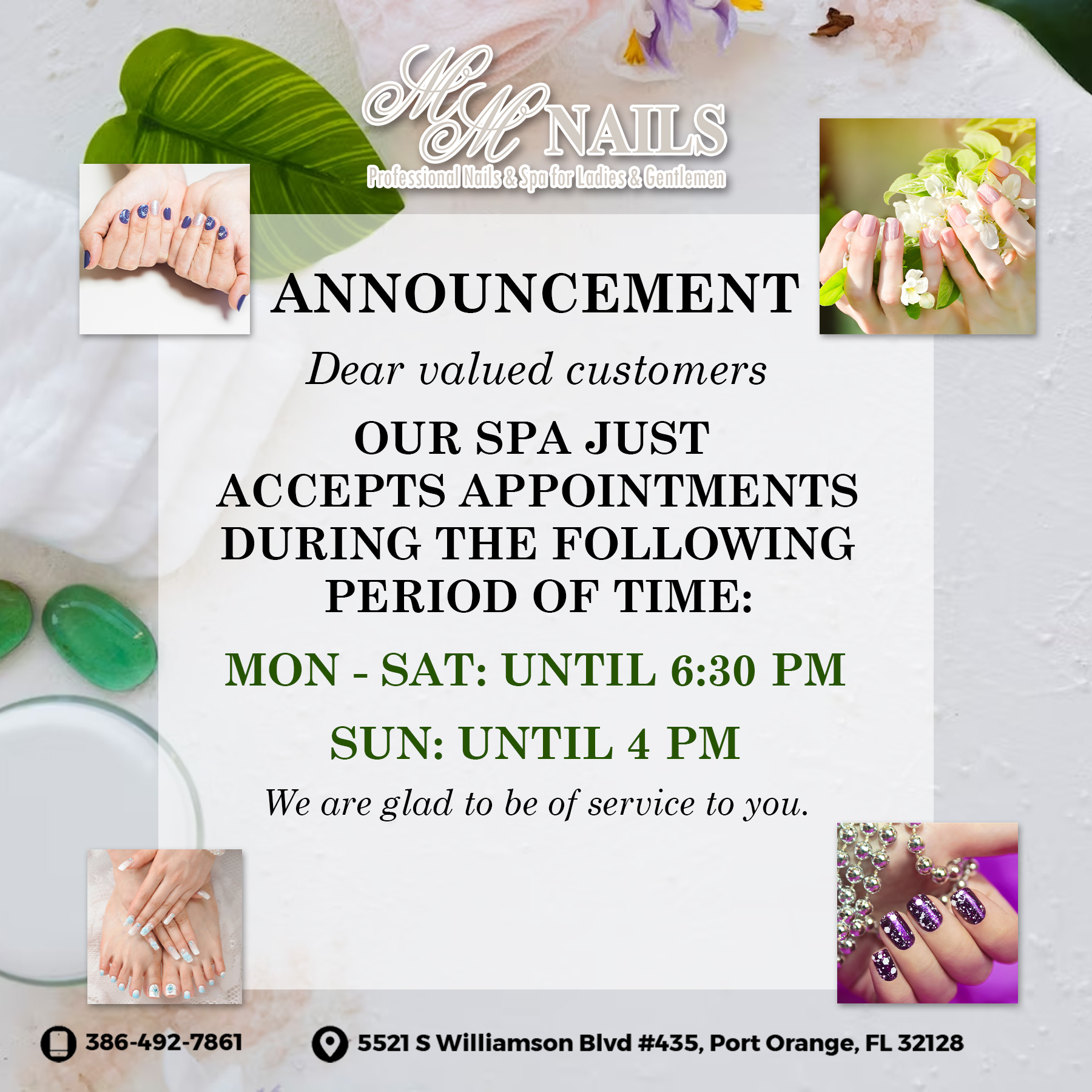 M-M Nails Spa in Port Orange, FL