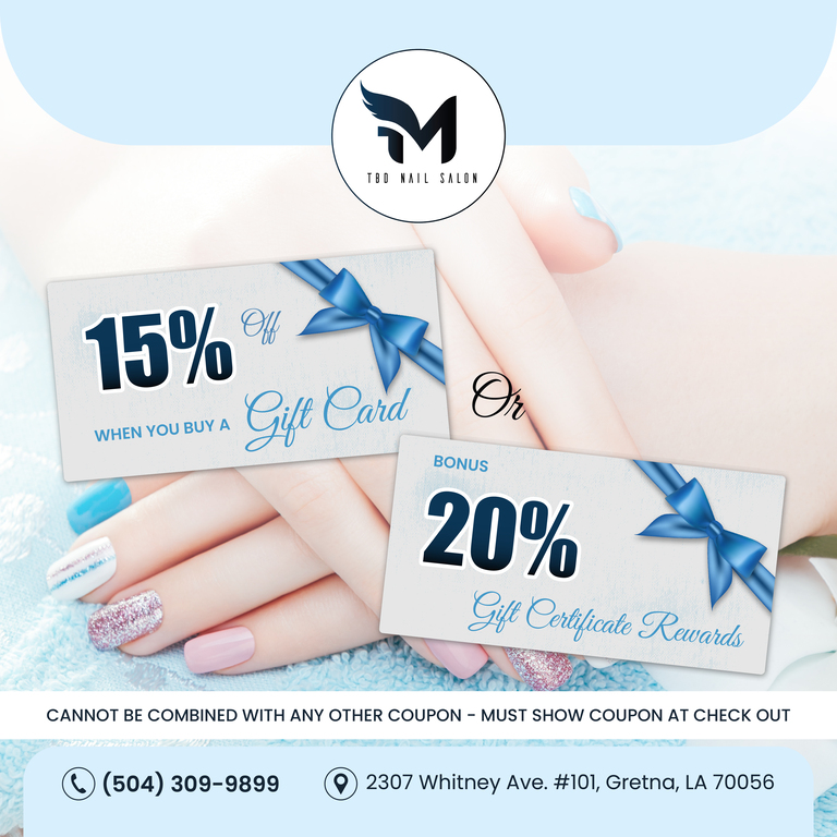 TBD Nail Salon (15% OFF New Customers) in Gretna, LA
