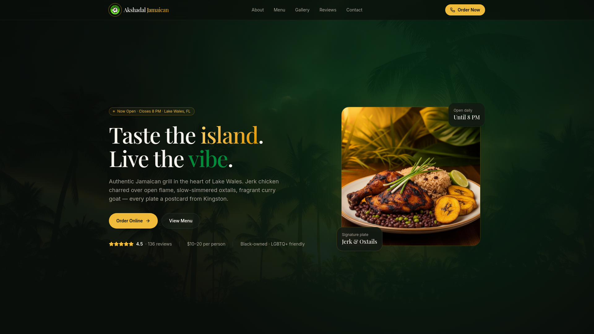 AKSHADAL JAMAICAN GRILL in Lake Wales, FL